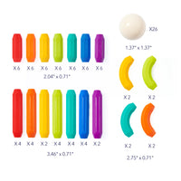 Mideer - Rainbow Magnetic Sticks - 100 pcs - Age 3+
