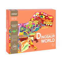 Mideer - Large Animal - Shaped Puzzle Dinosaur World - 280 pieces - Age 6+