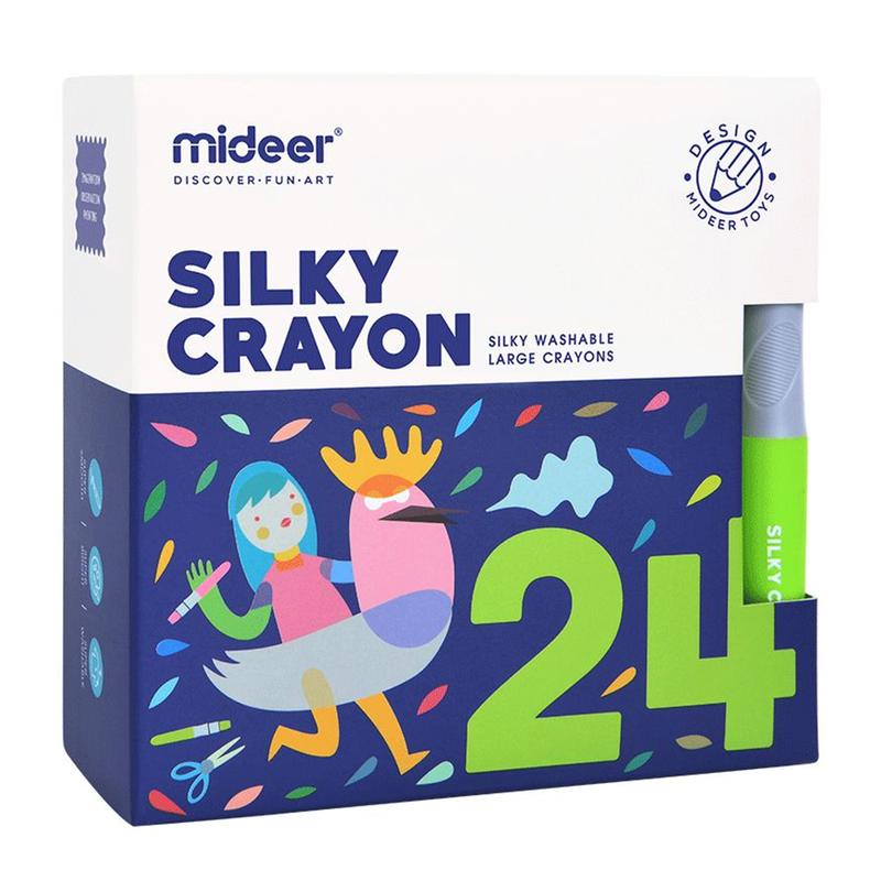 Mideer - Washable Silky Crayon - 24 colors - Age 3+