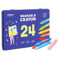 Mideer - Washable Silky Crayon - 24 colors - Age 3+