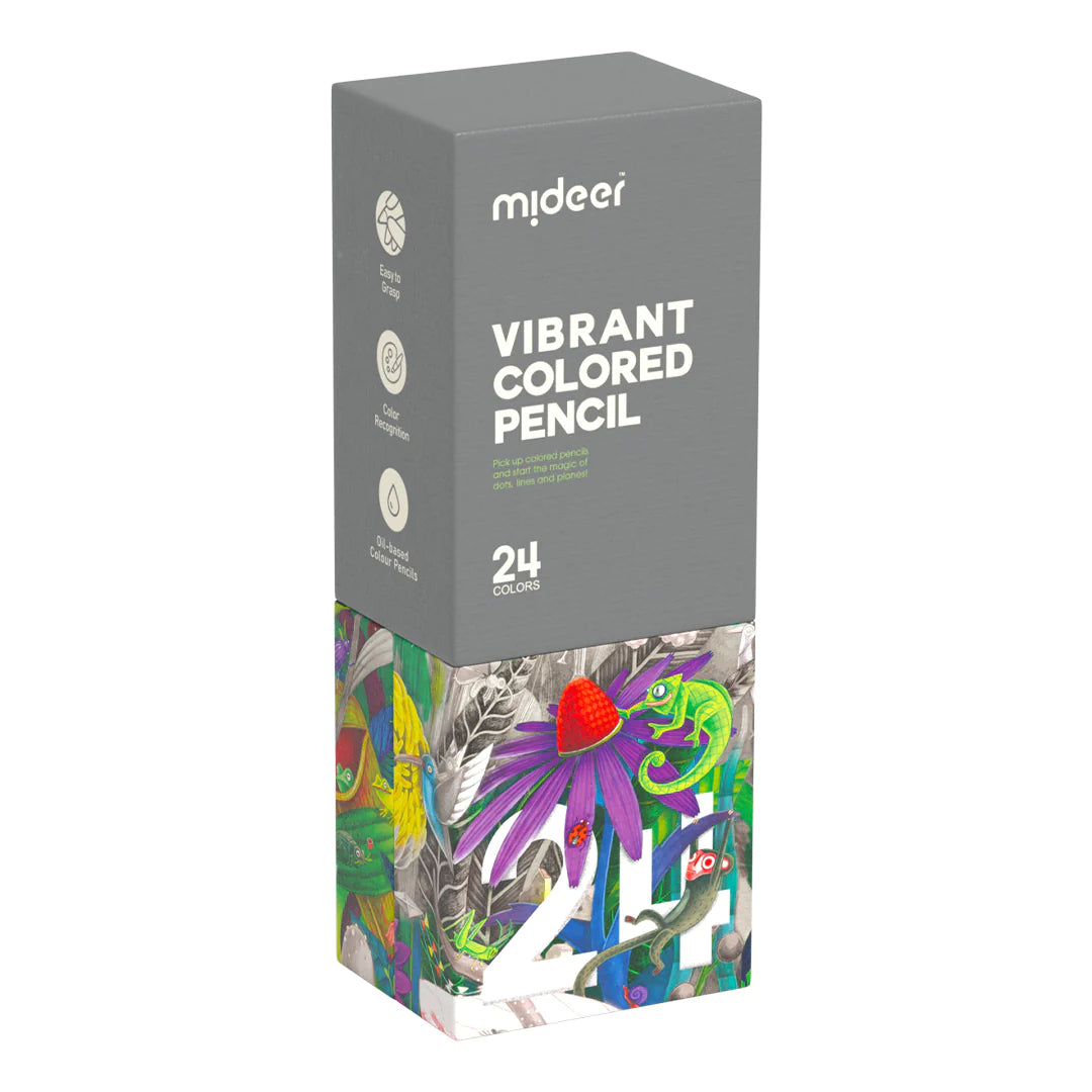 Mideer - Vibrant Colored Pencil - 24 Colors - Age 4+