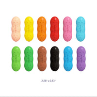 Mideer - Washable Beeswax Pease Crayons - 12 Colors - peas shape - Age 3+