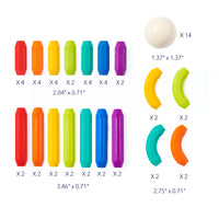 Mideer - Rainbow Magnetic Sticks - 60 pcs - Age 3+