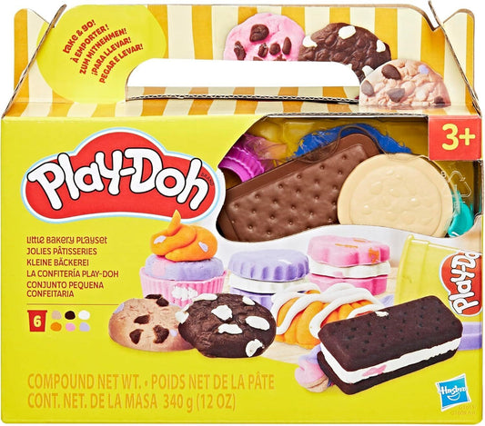 Play-Doh Little Bakery Playset box with cake stampers and modeling dough cans