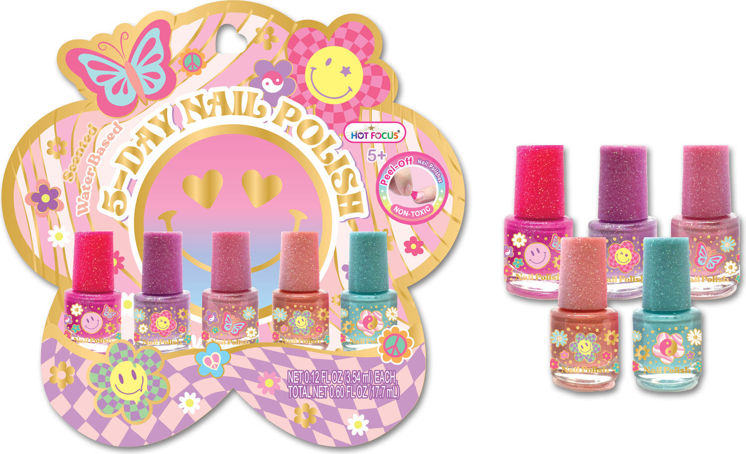 Make It Real 5-Day Nail Polish Set Groovy Flower