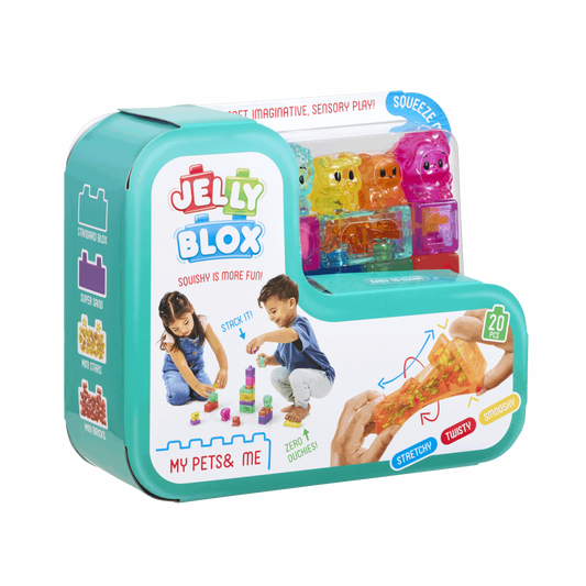 Jelly Blox My Pets and Me set front view on a white background