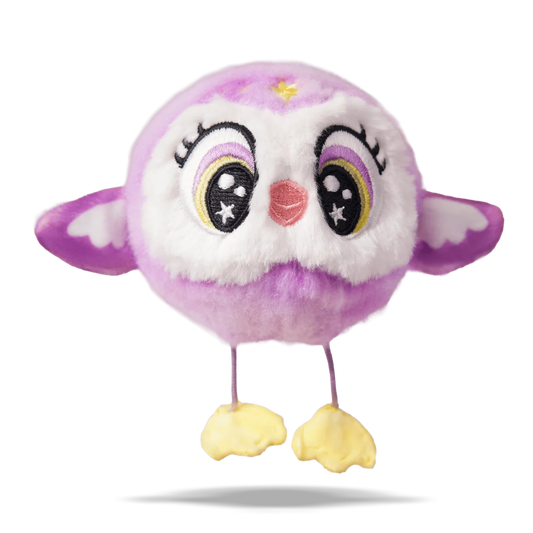 Bouncibles Luna purple owl bouncy plush at Moon Birds Jordan