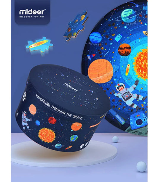 Mideer - 150P Round Puzzle - Wandering Through The Space - Age +3