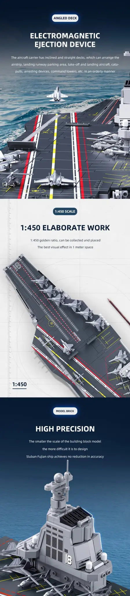 Sluban - Model Bricks - Aircraft Carrier (1312Pcs) - Age +12