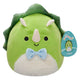 Squishmallows Tristan the Green Triceratops with Fuzzy Belly and Bowtie 7.5 inch plush